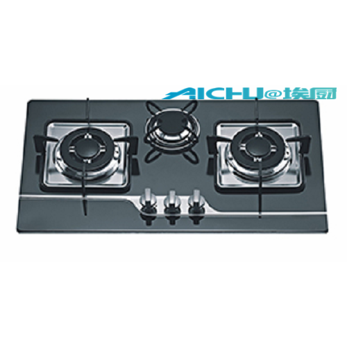 gas ring burner 3 Burners 8MM Tempered Glass Gas Stove Manufactory